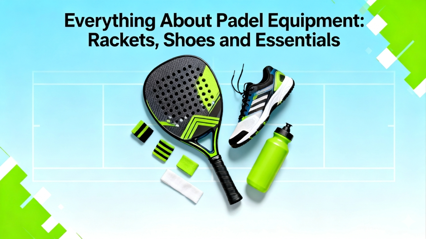 Description of rackets, bags, and shoes
